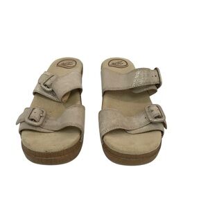 Dansko Sophie Metallica Slip On Leather sandal Champagne Gold Wize 40